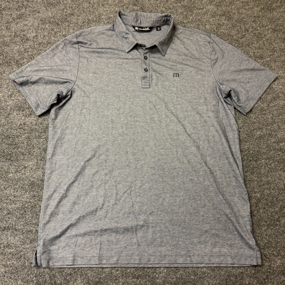 Travis Mathew Golf Polo Mens XL Gray Short Sleeve Shirt Activewear Outdoor